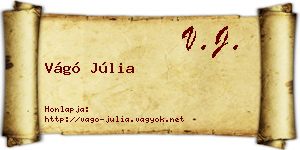 Vágó Júlia névjegykártya
